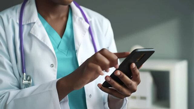 A slow-motion video of diverse hands interacting with modern technology, such as smartphones, tablets, and touchscreens, in various everyday scenarios