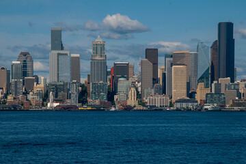 Fototapeta premium Seattle skyline from Elliot Bay
