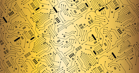 Abstract lines and dots connect background. Technology connection digital data and big data concept.