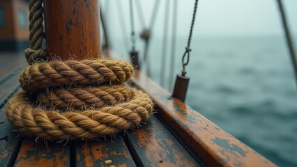 Fototapeta premium woven jute rope