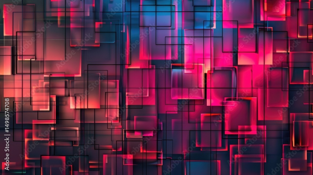 Poster abstract of complex vibrant pixel effect in tech background with cyber and glitch texture express my