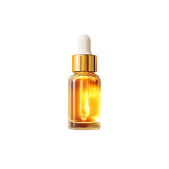 Golden Amber Essential Oil Dropper Bottle Mockup