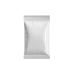 Blank White Stand-Up Pouch Packaging Mockup for Food, Snacks, or Coffee