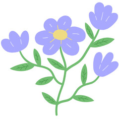 purple set of flowers