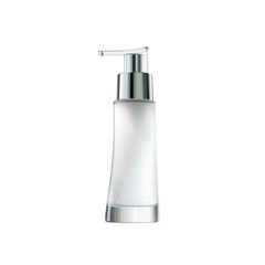 Obraz premium Elegant White Pump Bottle Mockup for Skincare or Cosmetic Product