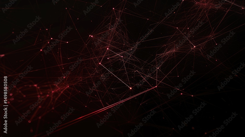 Poster abstract polygon data connect in seamless pattern with digital technology style design. particle con