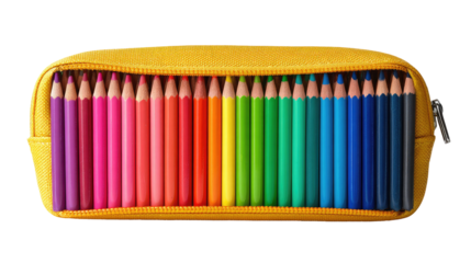 Pencil case isolated on transparent background

