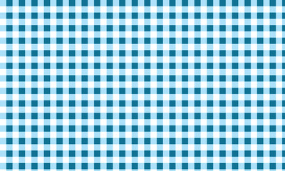 Seamless blue and white gingham checkered pattern, ideal for textile design, backgrounds, picnic themes, tablecloths, and wrapping paper with a clean and classic geometric look.