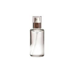 Clear Glass Spray Bottle with Silver Cap - Mockup for Perfume, Cosmetic, or Cleaning Product
