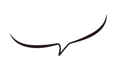 手書き風太さ変動ベクター単体吹き出し17