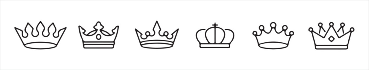 Royal Emblem Crown Icons – Crest & Badge Vector Collection