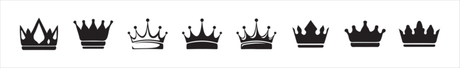 Luxury King & Queen Crown Icon Pack – Bold Royal Set