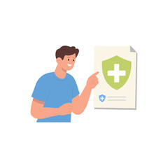 Illustration of young people educating about health