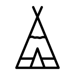 teepee line icon © wahyu
