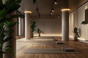 Modern yoga studio interior (1)