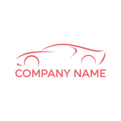 Fototapeta premium Car Logo Design Vector, Unique and Professional Car Logo Design, Car Silhouette 