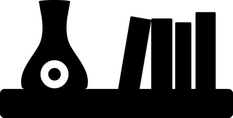 Rounded Filled Book Shelf Icon