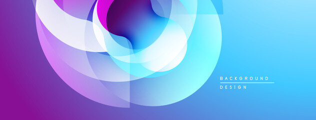 Abstract fluid shapes, vibrant colors blend. Modern design, smooth gradients create dynamic composition. Background suggests innovation, energy.