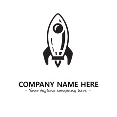 Rocket silhouette logo company design vector illustration