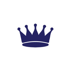 Modern Blue Crown Vector Icon | Royal Design for Branding and Achievement Projects