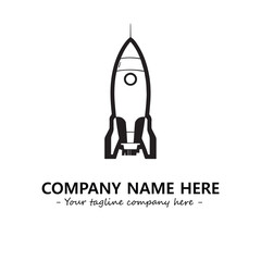 Rocket silhouette logo company design vector illustration