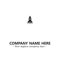 Rocket silhouette logo company design vector illustration