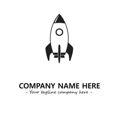 Rocket silhouette logo company design vector illustration