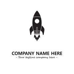 Rocket silhouette logo company design vector illustration