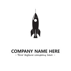 Rocket silhouette logo company design vector illustration