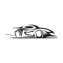 Car Logo Design Vector, Unique and Professional Car Logo Design, Car Silhouette 