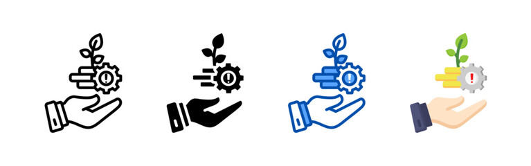 Investment risk management icon set bundle. Multi style icon collection perfect for websites, apps, and presentations. Simple vector icon collection