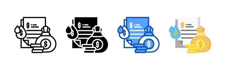 Liquidity icon set bundle. Multi style icon collection perfect for websites, apps, and presentations. Simple vector icon collection