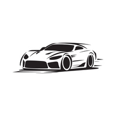 Fototapeta premium Car Logo Design Vector, Unique and Professional Car Logo Design, Car Silhouette 