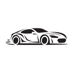 Fototapeta premium Car Logo Design Vector, Unique and Professional Car Logo Design, Car Silhouette 