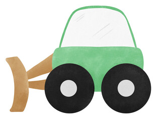 Green bulldozer
