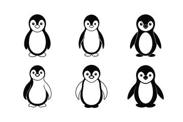 Obraz premium Adorable Baby Penguin Vector Illustration Cartoon