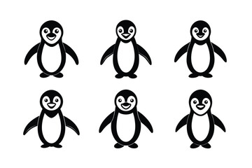 Sweet Penguin Character in Cartoon Style