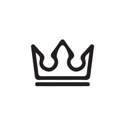 Flat King Icon – Luxury Crown Vector