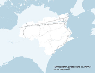 日本の徳島県のシンプルなロードマップ