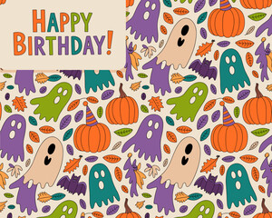 halloween seamless pattern, halloween, pumpkin, vector, autumn, pattern, illustration, seamless, orange, set, holiday, icon, october, celebration, design, cartoon, horror, spooky, fun, face, art, seas