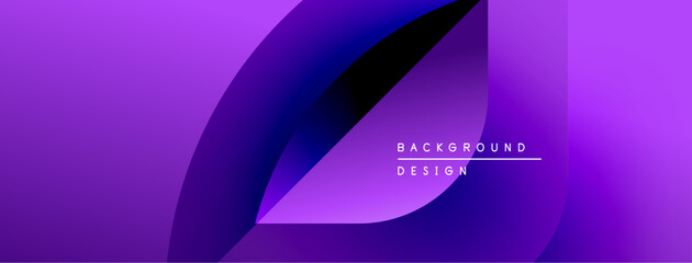 Abstract purple design. Smooth gradients create flowing shapes, modern aesthetic. Minimalist composition with text overlay.