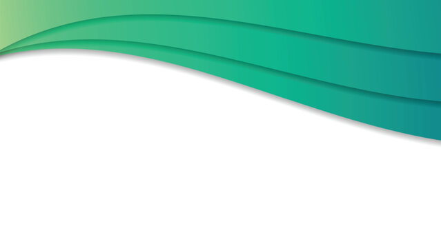 Abstract Wavy Background with Soft Teal Gradations