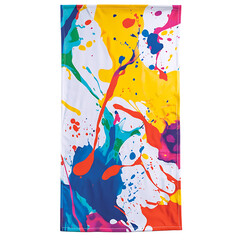 Bold Beach Towel Featuring Oversized Abstract Color Isolated on Transparent Background