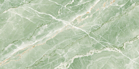 Fototapeta premium Pale mint green marble with subtle white and green veining, showing a more delicate and uniform pattern
