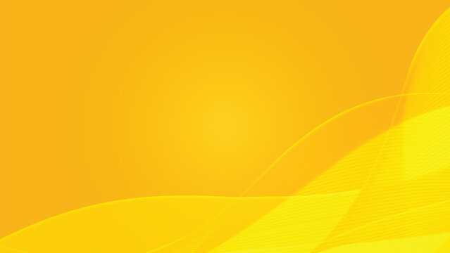 Vibrant Yellow Background with Abstract Shapes and Soft Lighting