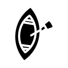 dugout canoe glyph icon