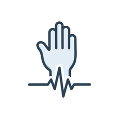 Color illustration icon for pulse