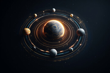 Obraz premium Abstract Glass Planets Collection