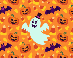 halloween seamless pattern, halloween, pumpkin, vector, autumn, pattern, illustration, seamless, orange, set, holiday, icon, october, celebration, design, cartoon, horror, spooky, fun, face, art, seas