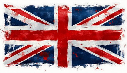 Fototapeta premium Distressed grunge style union jack flag uk